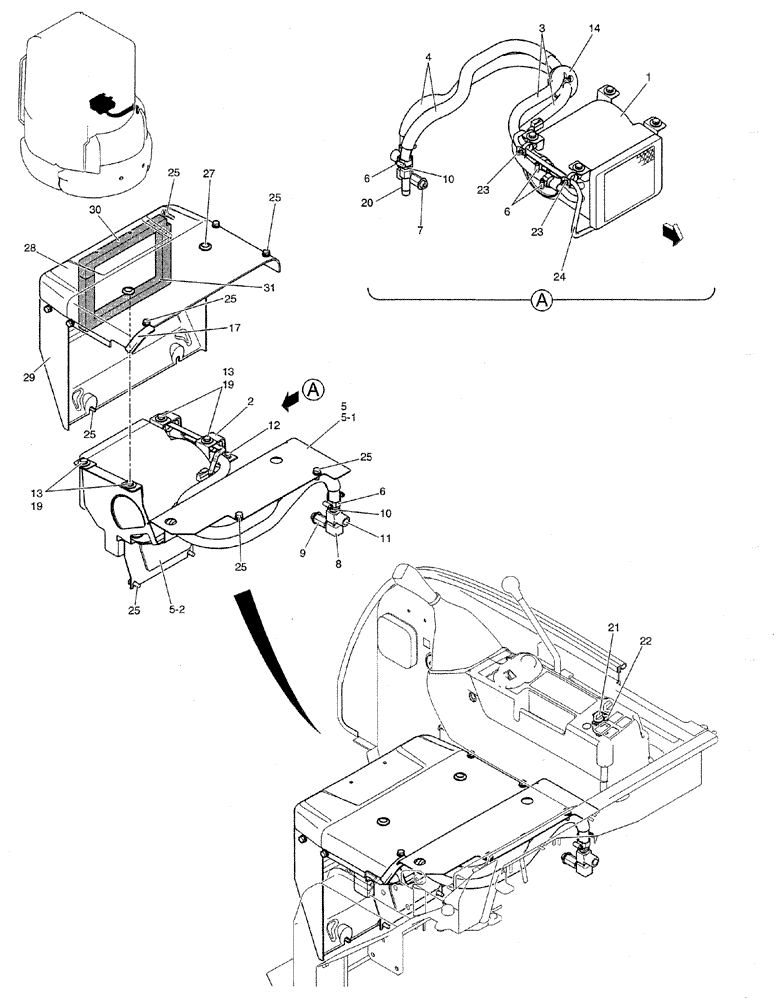 Схема запчастей Case CX27B PV13 - (05-004) - HOSE ASSY, HEATER (WITH HEATER) OPTIONAL PARTS