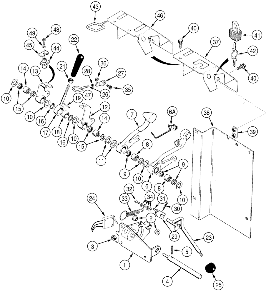 Схема запчастей Case 650H - (06-19) - CONTROLS TRANSMISSION (06) - POWER TRAIN