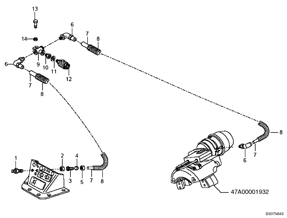 Схема запчастей Case 327B - (49A00000983[001]) - PNEUMATICS, PARKING BRAKE (87536006) (09) - Implement / Hydraulics / Frame / Brakes