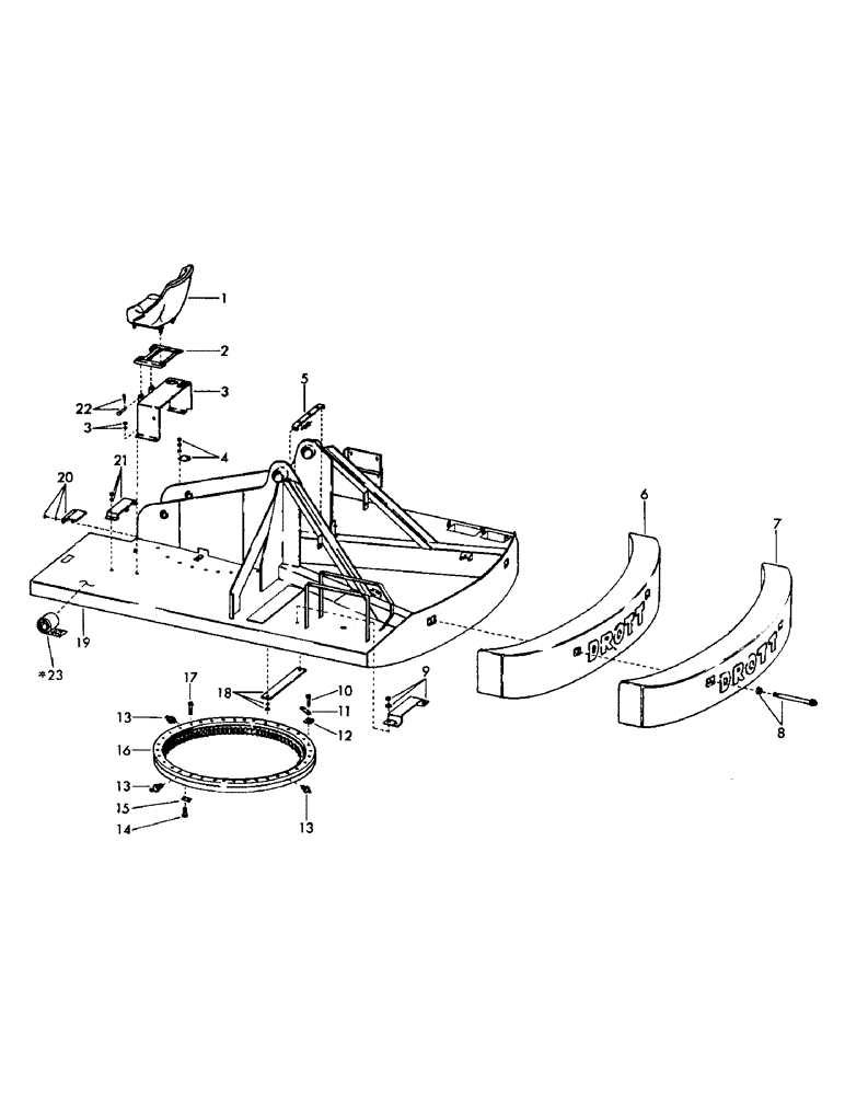 Схема запчастей Case 50 - (D01) - COUNTERWEIGHTS, TURNTABLE, BEARING AND ATTACHING PARTS (39) - FRAMES AND BALLASTING