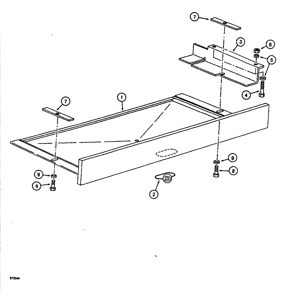 Схема запчастей Case 688 - (9-032) - TURNTABLE LOWER ACCESS COVER (09) - CHASSIS