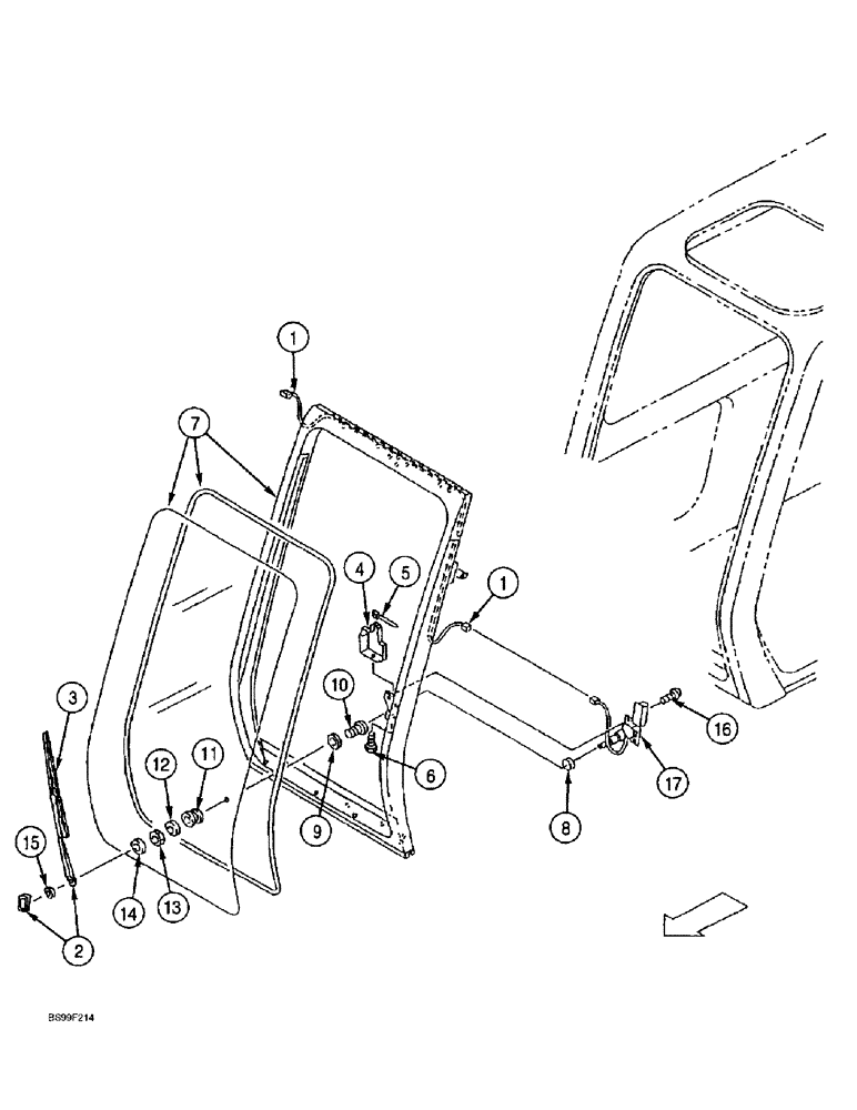 Схема запчастей Case 9007B - (4-25) - WINDSHIELD WIPER (04) - ELECTRICAL SYSTEMS