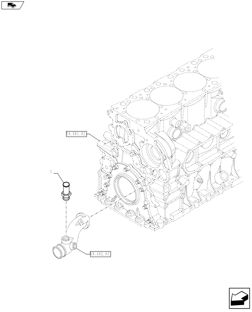 Схема запчастей Case F2CE9684P E024 - (10.402.04) - WATER PUMP PIPES (5801368755) (10) - ENGINE