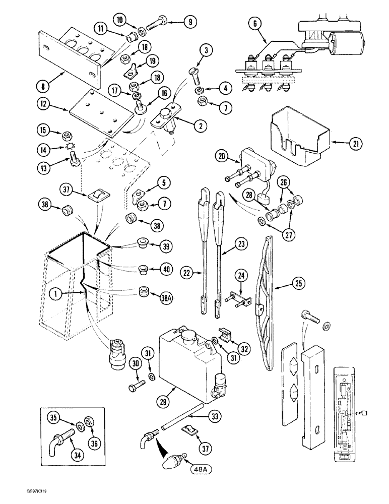 Схема запчастей Case 170C - (4-24) - CAB ELECTRICAL COMPONENTS (04) - ELECTRICAL SYSTEMS