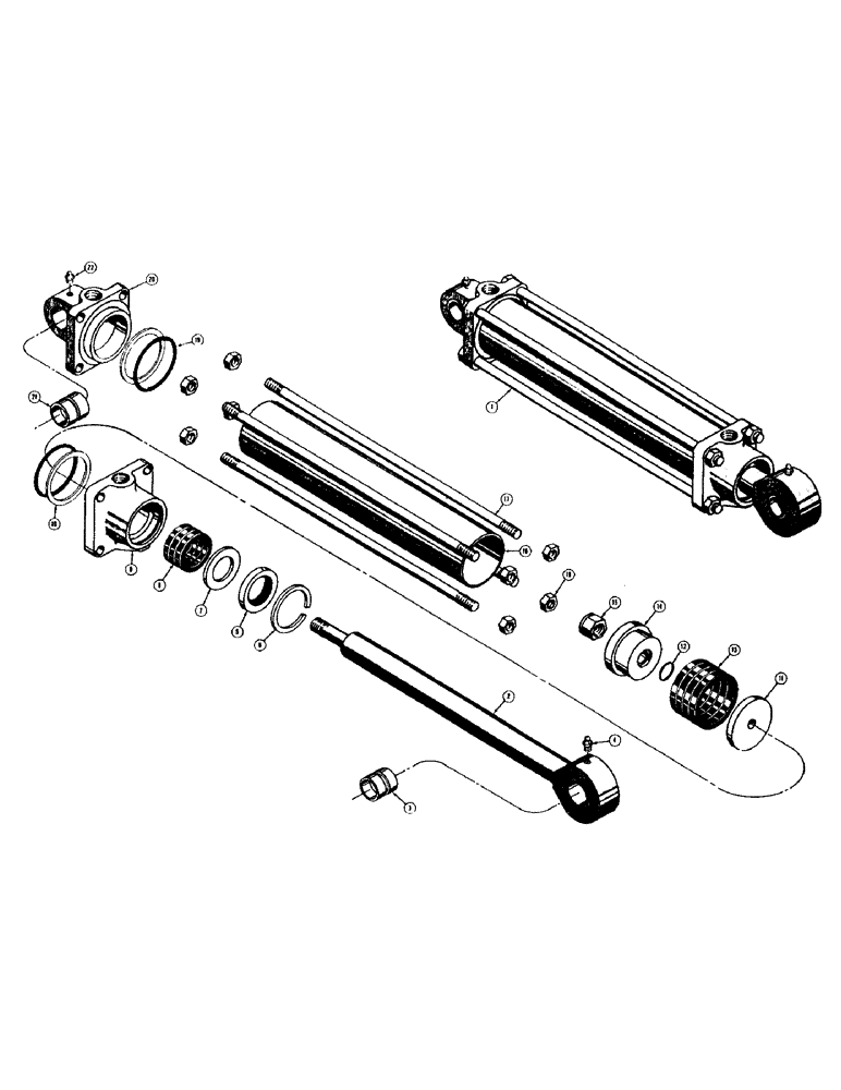 Схема запчастей Case 500 - (256) - 30624 HYDRAULIC SCARIFIER CYLINDER (07) - HYDRAULIC SYSTEM