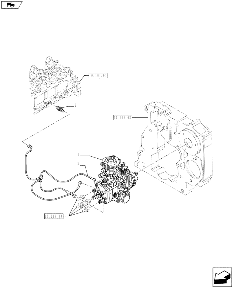 Схема запчастей Case F4GE9454K J604 - (10.240.01) - INJECTION PUMP (2856206) (10) - ENGINE