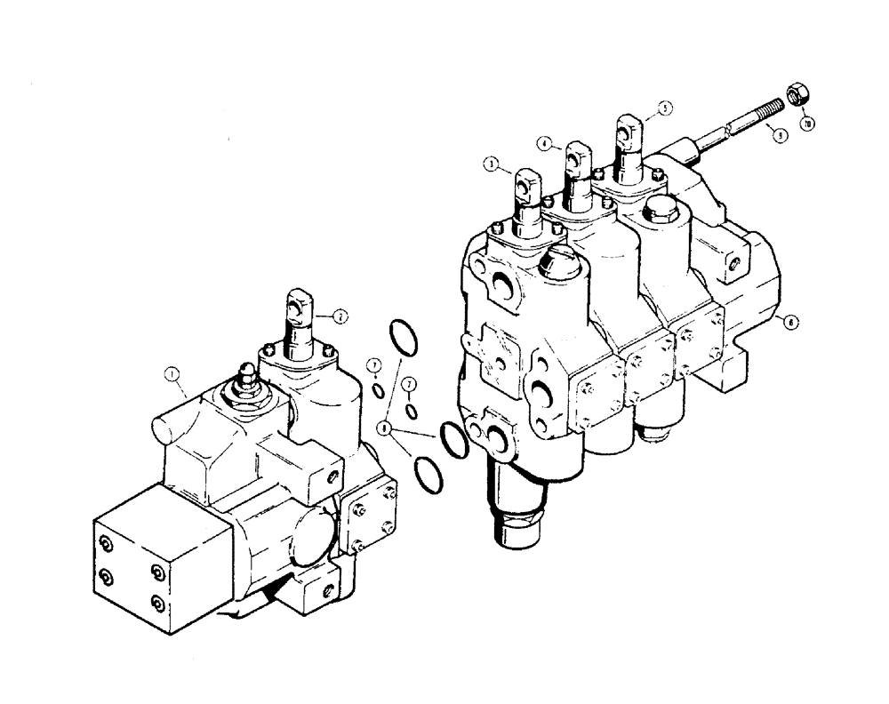 Схема запчастей Case 1450 - (298[1]) - R40463 4 SPOOL VALVE ANGLE TILT PITCH DOZER WITH RIPPER (08) - HYDRAULICS