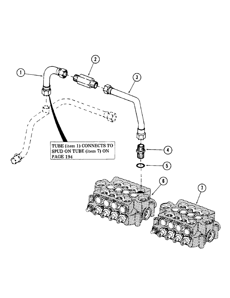 Схема запчастей Case 980 - (196) - FAST HOIST HYDRAULICS (07) - HYDRAULIC SYSTEM