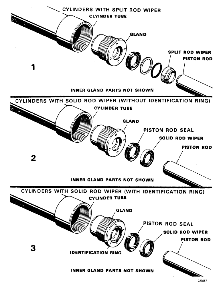 Схема запчастей Case 36 - (58) - CYLINDER IDENTIFICATION, SWING CYLINDERS 