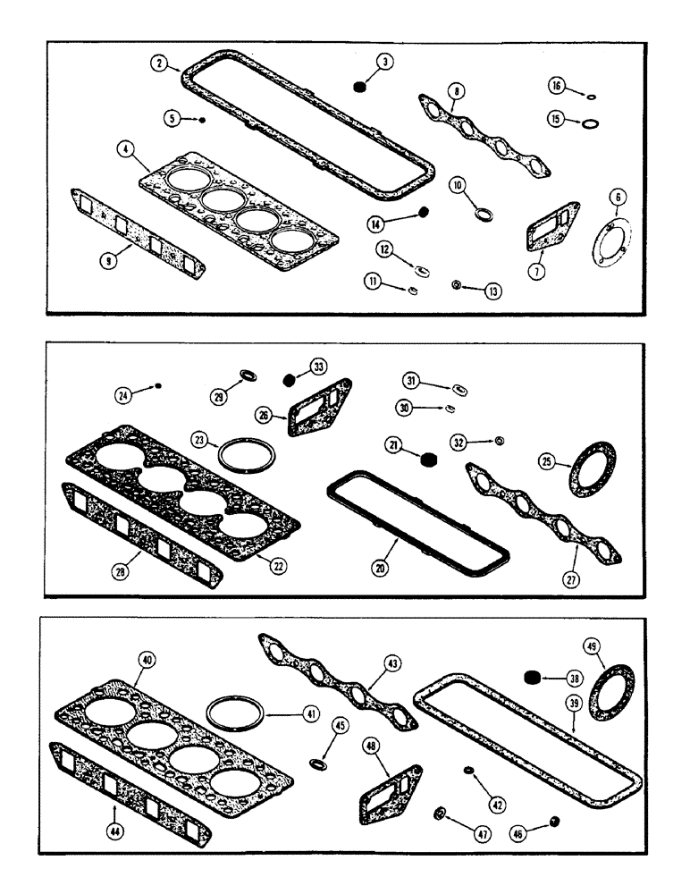 Схема запчастей Case 430CK - (029A) - VALVE GRIND GASKET KIT, (188) DIESEL ENGINE 