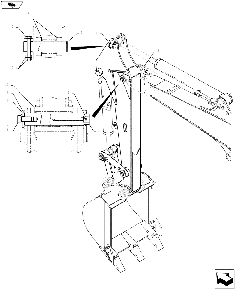 Схема запчастей Case CX27B ASN - (39.121.04) - ARM INSTALL (84) - BOOMS, DIPPERS & BUCKETS