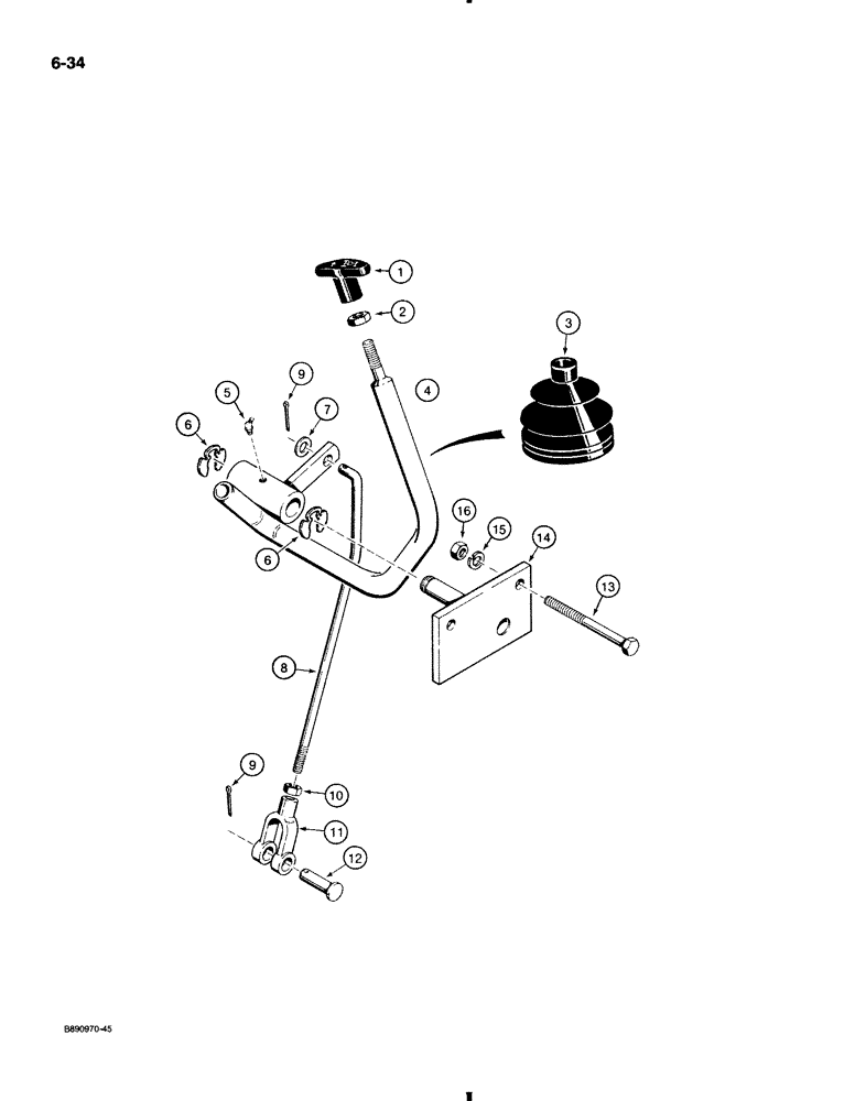 Схема запчастей Case 580K - (6-034) - FRONT DRIVE AXLE CONTROL (06) - POWER TRAIN