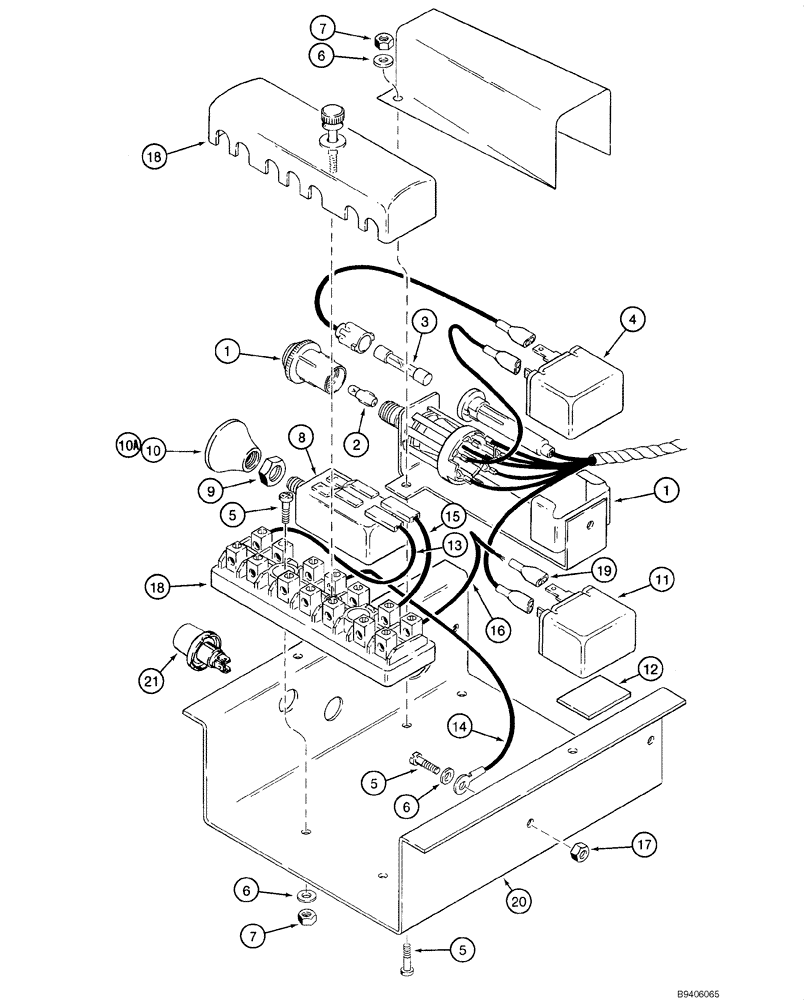 Схема запчастей Case 1845C - (04-14) - SWITCH ASSY - LAMPS, ROAD (EUROPE), - JAF0253479 (04) - ELECTRICAL SYSTEMS