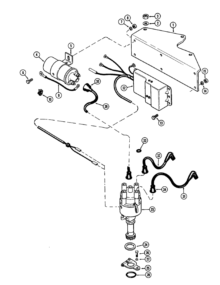 Схема запчастей Case 1700-SERIES - (028) - CAPACITIVE DISHCHARGE IGNITION SYSTEM, 148B SPARK IGNITION ENGINE (10) - ENGINE