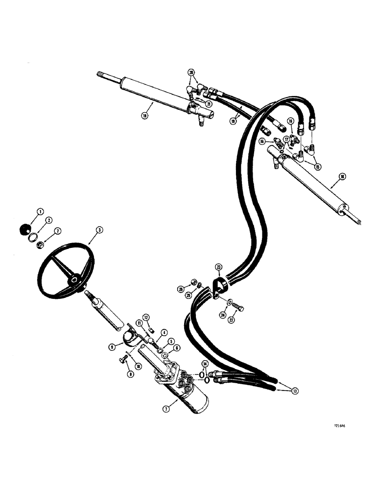 Схема запчастей Case 680CK - (120) - STEERING HYDRAULICS (41) - STEERING