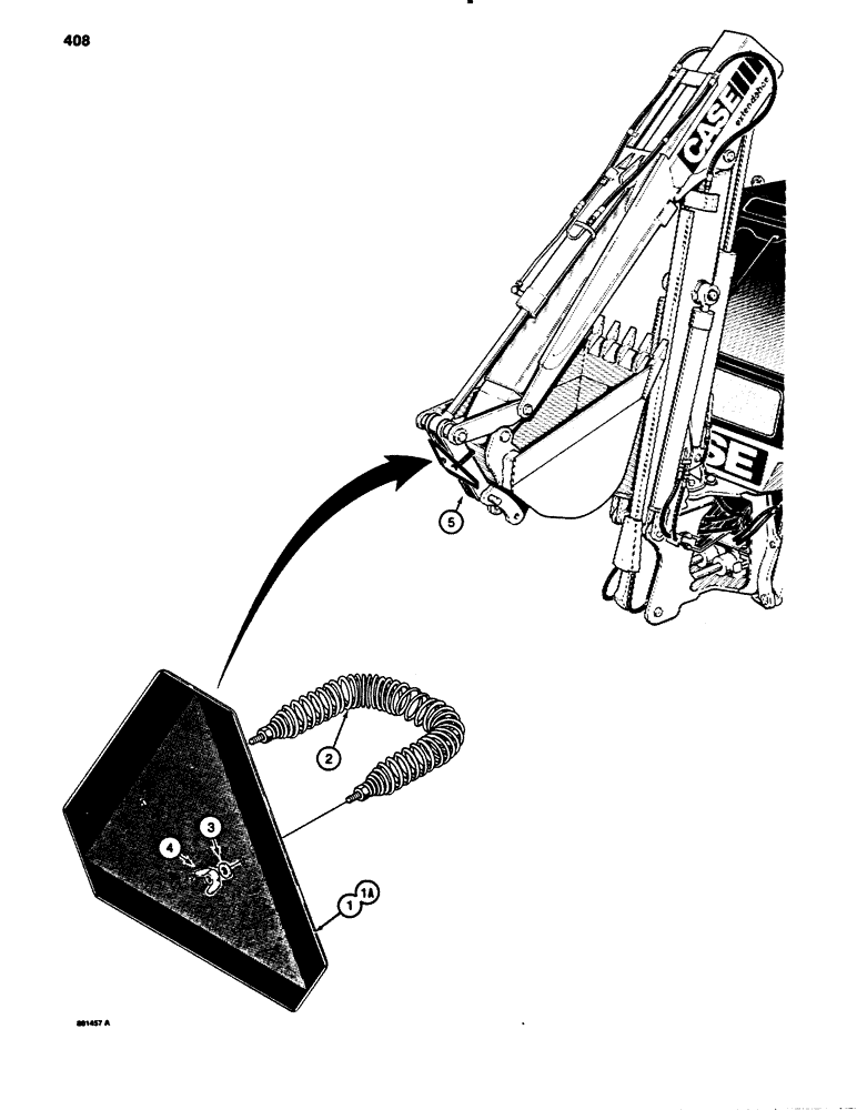 Схема запчастей Case 780B - (408) - SLOW MOVING VEHICLE EMBLEM (09) - CHASSIS/ATTACHMENTS