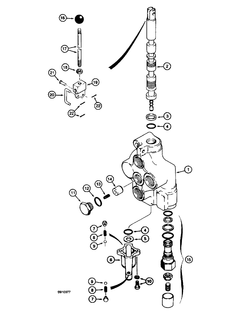 Схема запчастей Case 660 - (8-114) - REMOTE HYDRAULIC CONTROL VALVE - H674317 (08) - HYDRAULICS