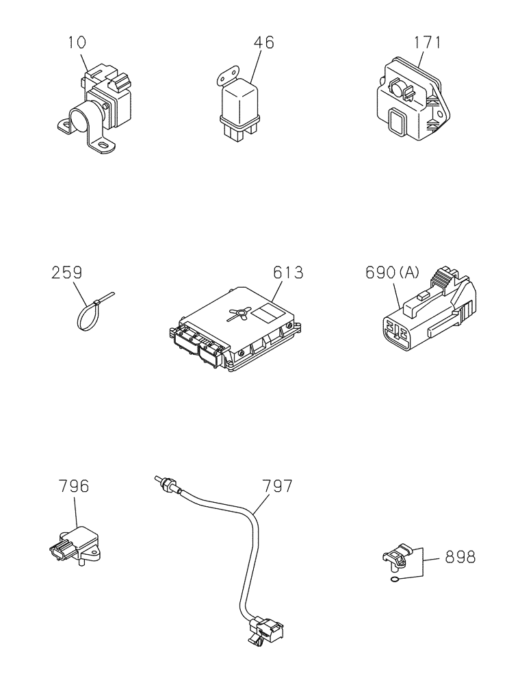 Схема запчастей Case CX470C - (04-060-02[01]) - ELECTRICAL ACCESSORIES - ENGINE (06) - ELECTRICAL SYSTEMS