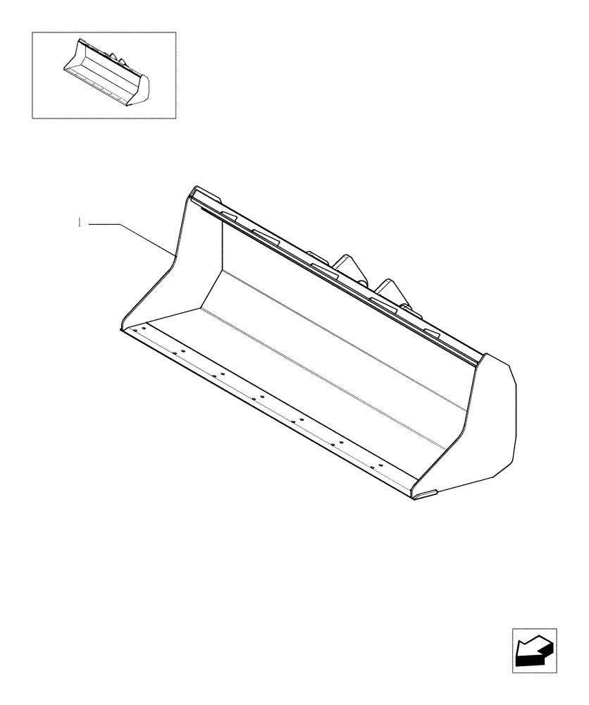 Схема запчастей Case TX1055 - (9.82057[01]) - 1,2 CU M BUCKET W/HOOKING AND W/OUT TEETH - OPTIONAL CODE 749063011 (83) - TELESCOPIC SINGLE ARM