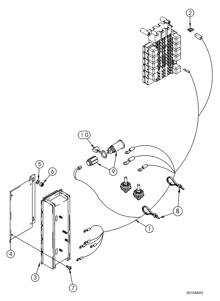 Схема запчастей Case 721D - (04-31) - CONVERTER, POWER OUTLET - MOUNTING (04) - ELECTRICAL SYSTEMS