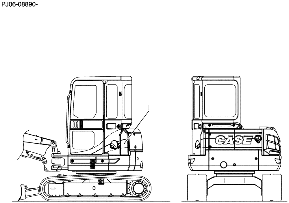 Схема запчастей Case CX50B - (964-29[1]) - NAME PLATE INSTAL (90) - PLATFORM, CAB, BODYWORK AND DECALS