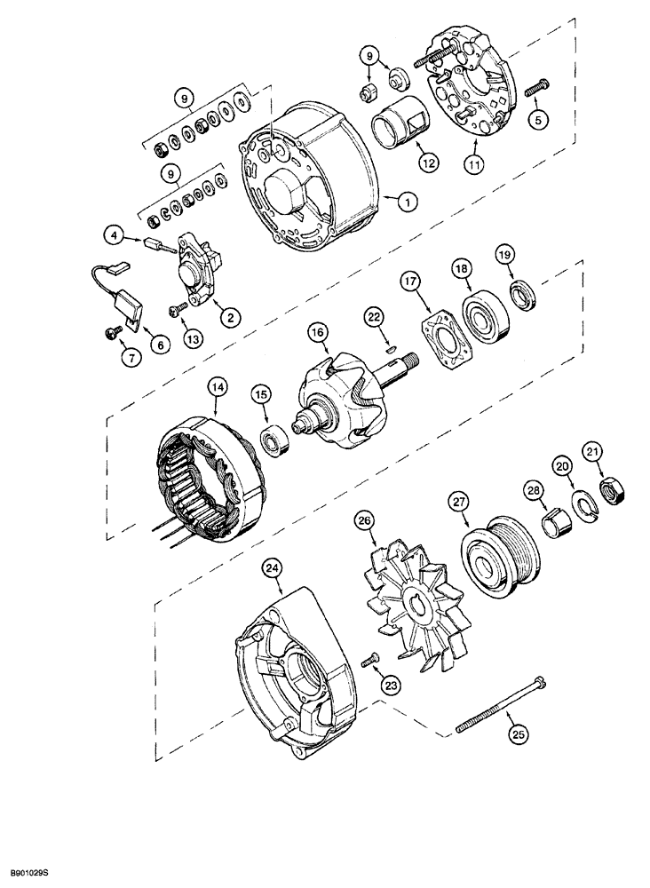 Схема запчастей Case 850G - (4-04) - ALTERNATOR - A187916 (06) - ELECTRICAL SYSTEMS