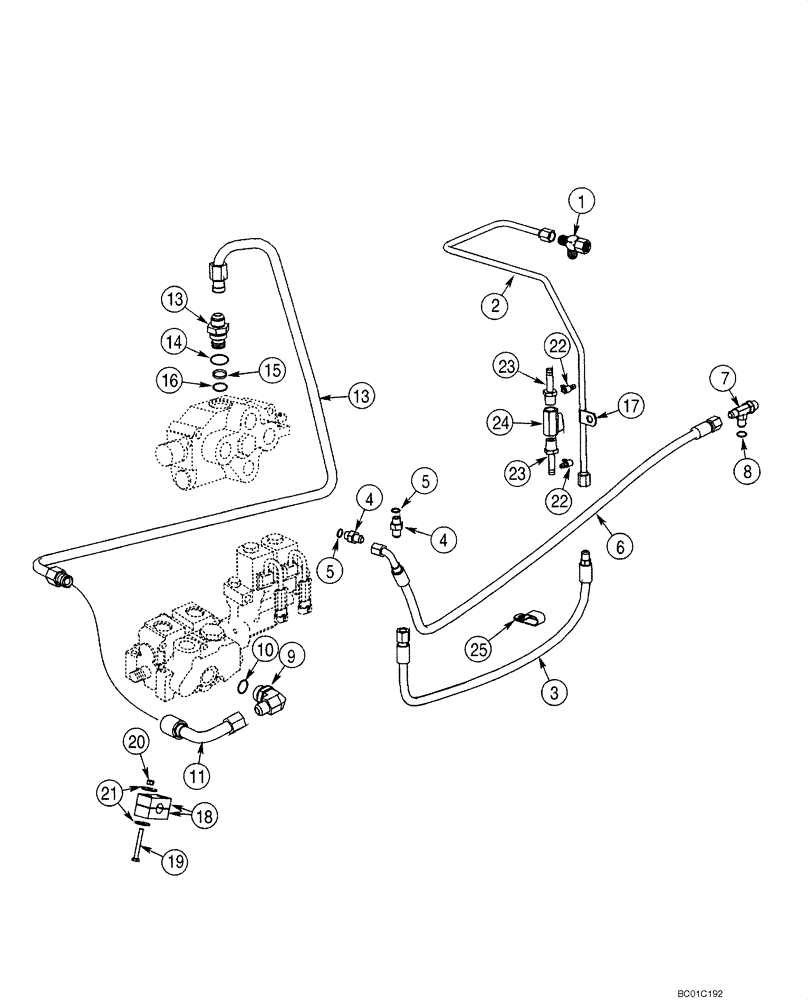 Схема запчастей Case 40XT - (08-21) - HYDRAULICS, ATTACHMENT - HIGH FLOW, GEAR (08) - HYDRAULICS