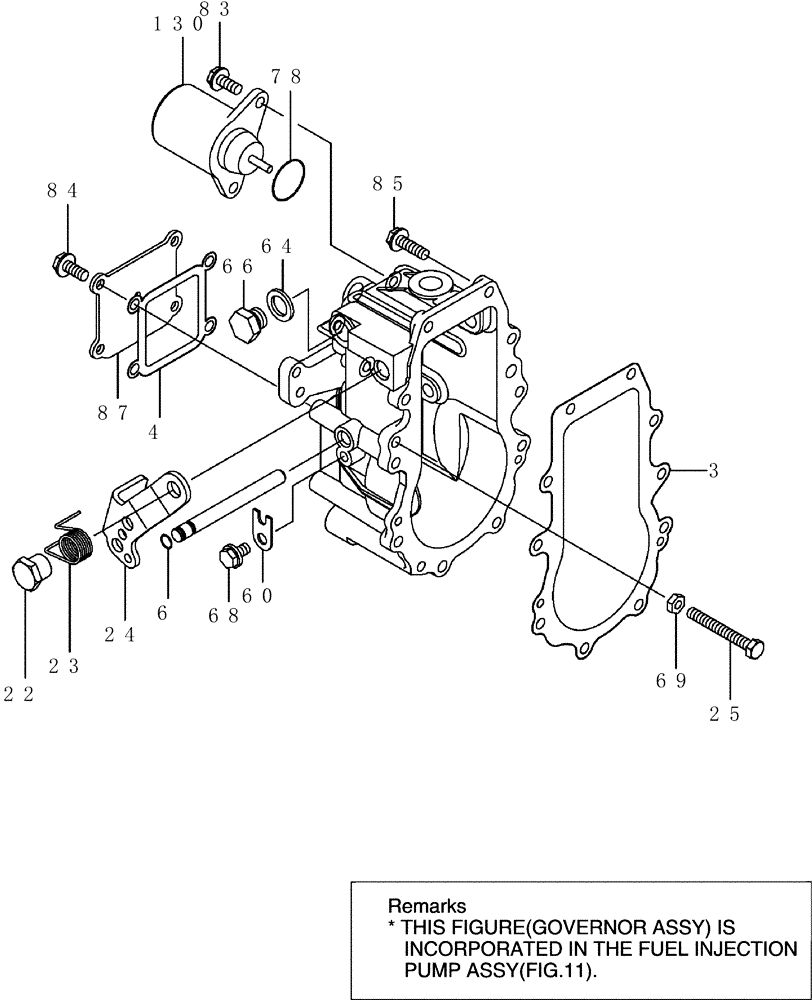 Схема запчастей Case CX50B - (4TNV88-BXYB-26[1]) - GOVERNOR (10) - ENGINE