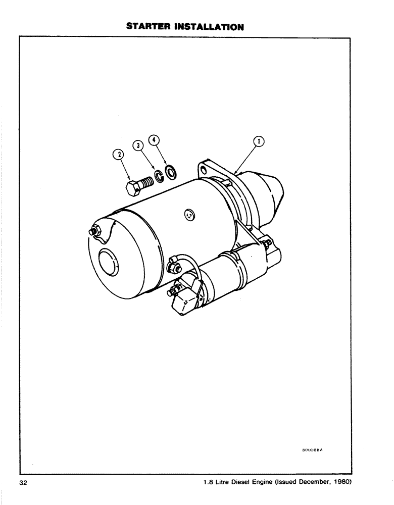 Схема запчастей Case CASE - (32) - STARTER INSTALLATION (02) - ENGINE