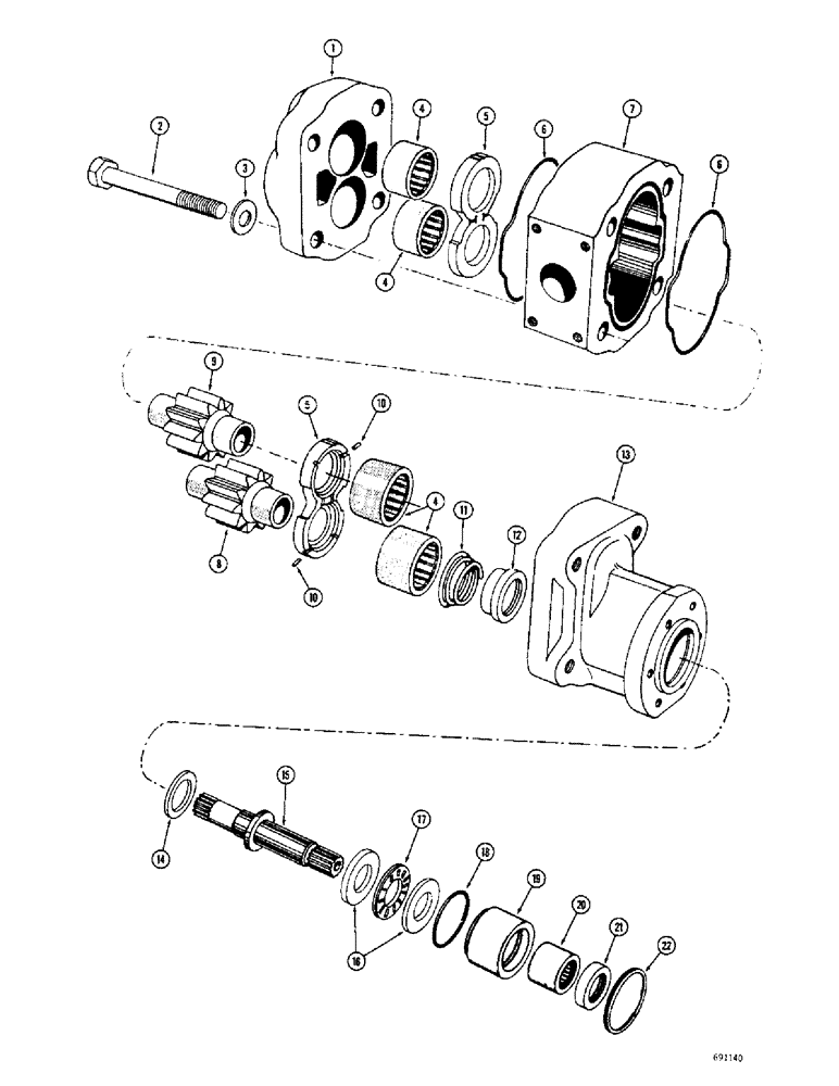 Схема запчастей Case W10B - (232) - A19032 HYDRAULIC PUMP (08) - HYDRAULICS