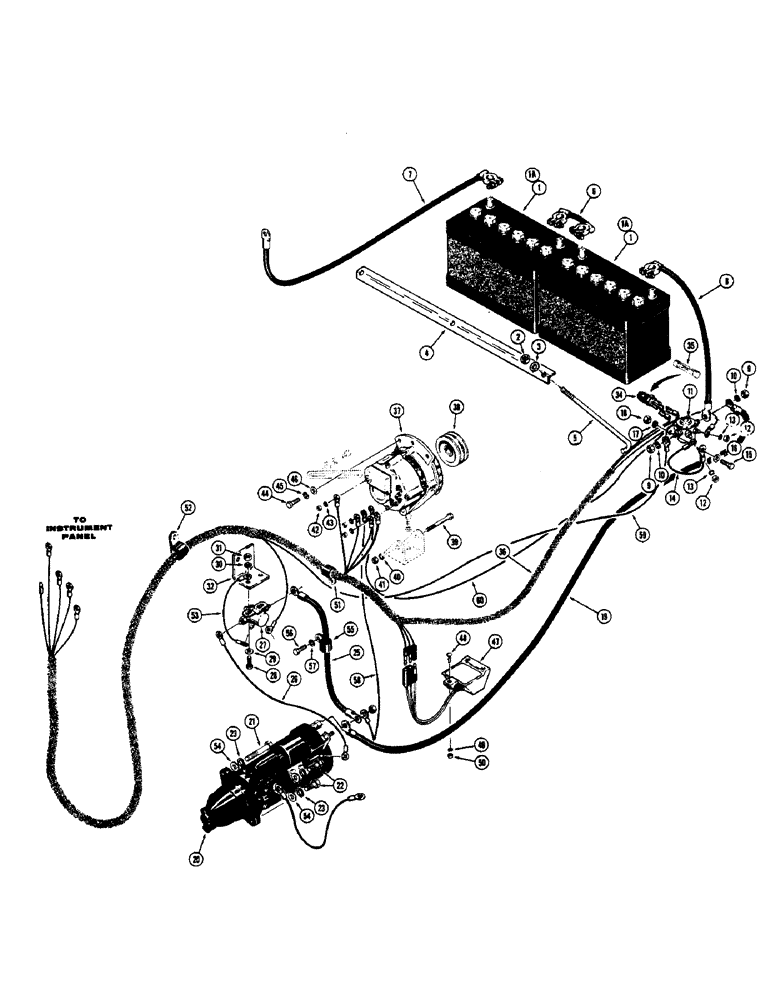 Схема запчастей Case 825 - (080) - ELECTRICAL SYSTEM, BATTERIES, STARTER AND ALTERNATOR (06) - ELECTRICAL SYSTEMS