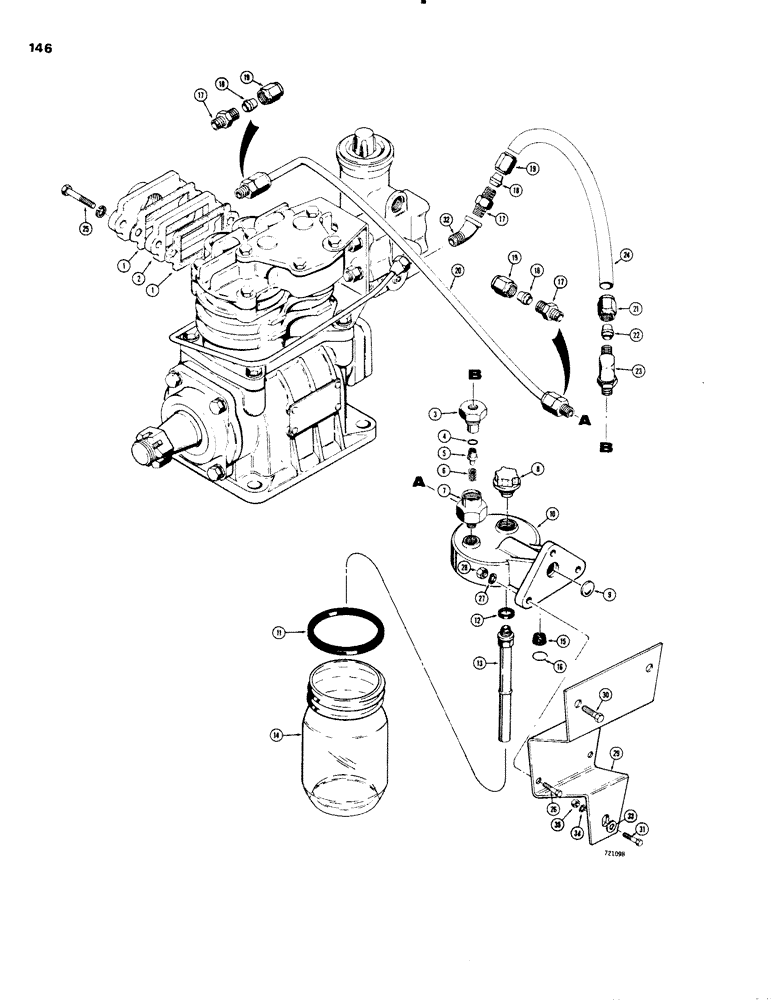 Схема запчастей Case W20 - (146) - ALCOHOL EVAPORATOR (09) - CHASSIS