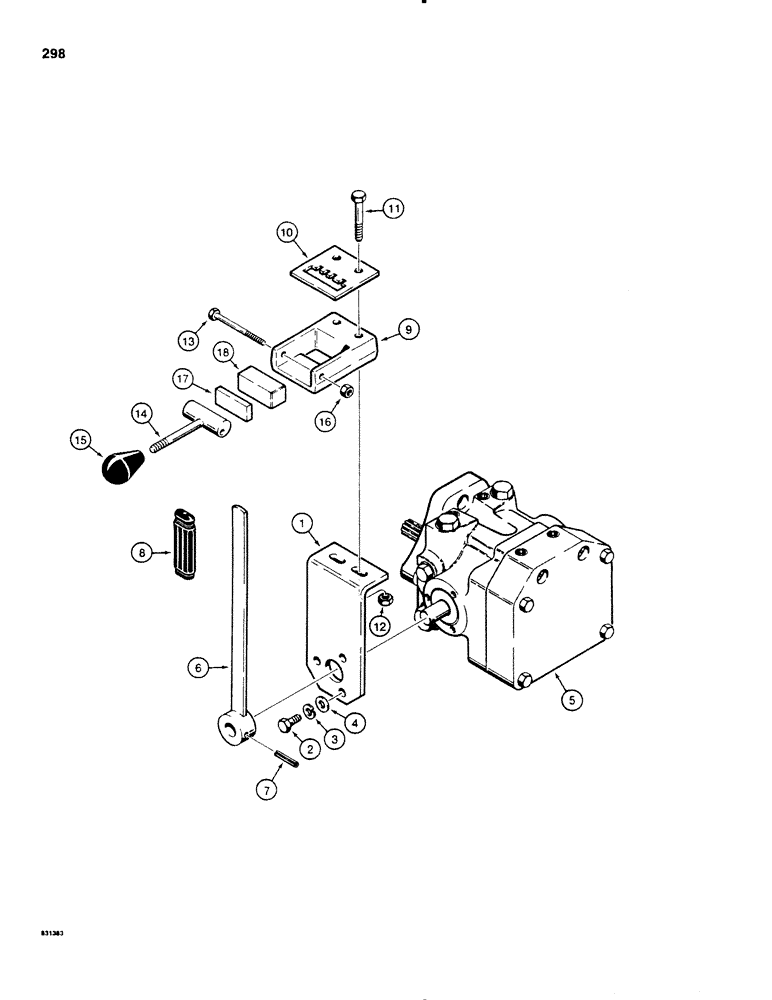 Схема запчастей Case P60 - (298) - LINE LAYER PUMP CONTROLS, USED ON 30+4 S/N 1139802 AND AFTER, ON 40+4 S/N 1140505 AND AFTER (35) - HYDRAULIC SYSTEMS