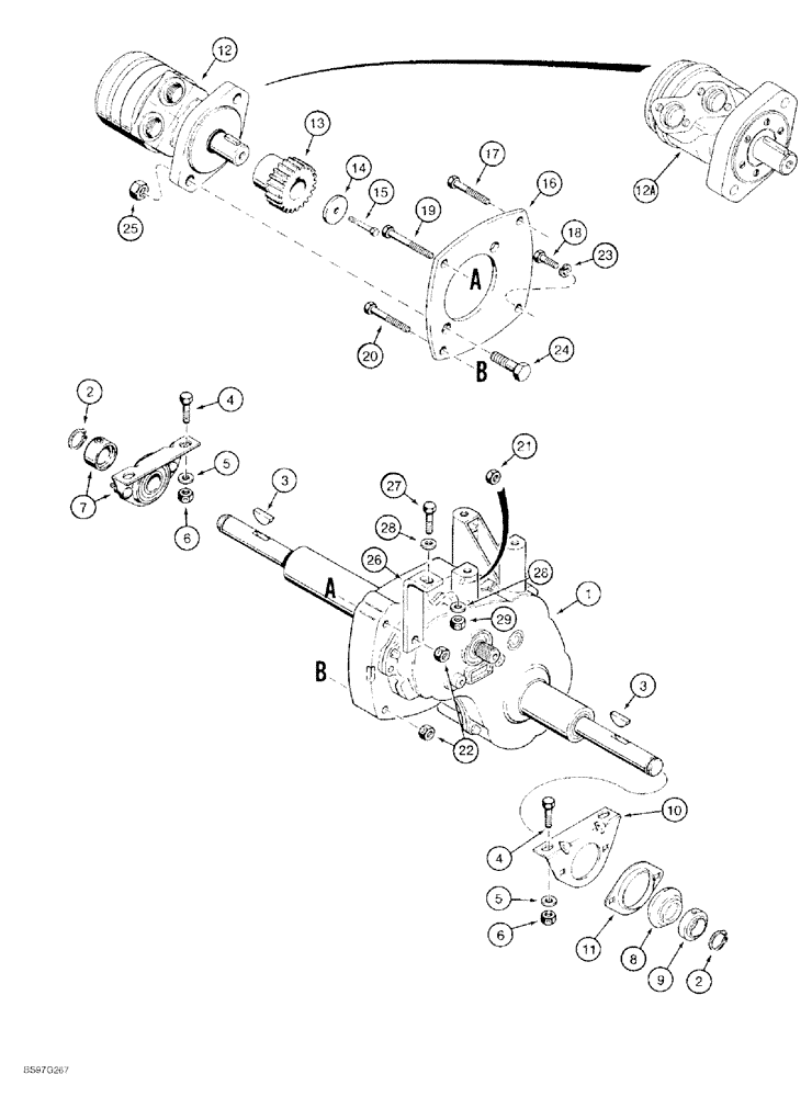 Схема запчастей Case 60 - (06-002) - GROUND DRIVE 