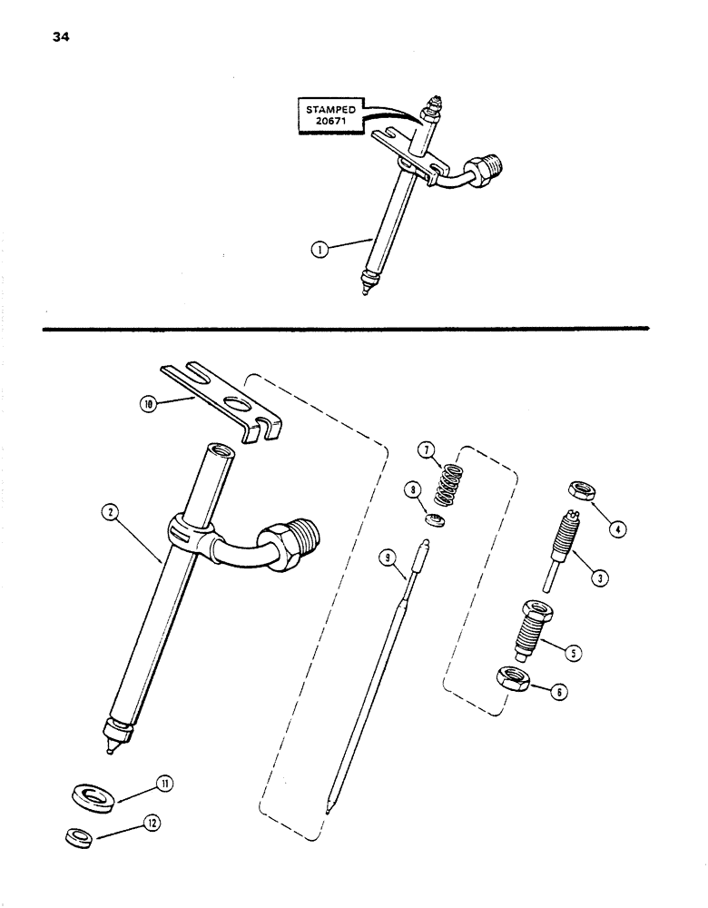 Схема запчастей Case DH5 - (34) - INJECTOR NOZZLES (10) - ENGINE