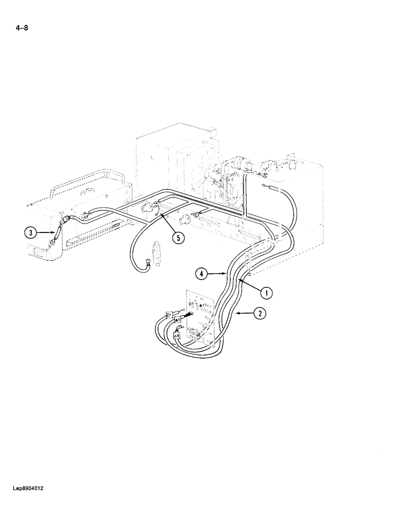 Схема запчастей Case 688 - (4-08) - TURNTABLE ELECTRICAL HARNESS, P.I.N. FROM 11601 TO 11675 (04) - ELECTRICAL SYSTEMS