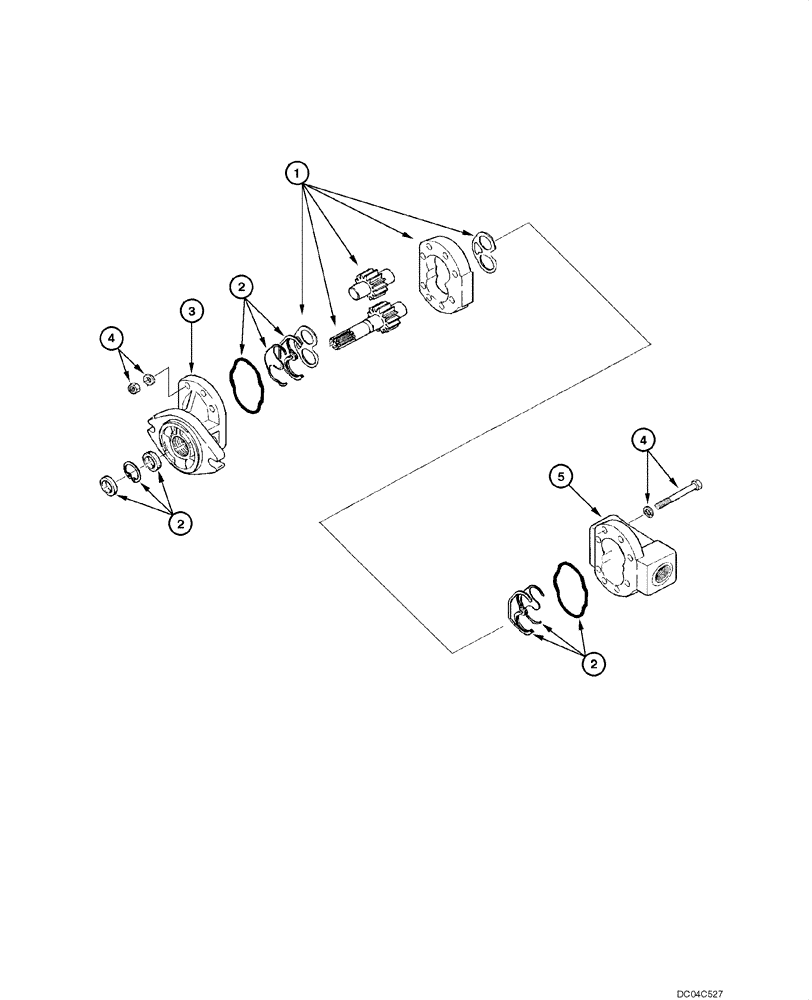 Схема запчастей Case 845 - (08.30[00]) - ENGINE COOLING - FAN HYDRAULIC PUMP (08) - HYDRAULICS