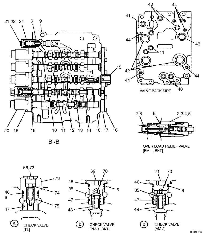 Схема запчастей Case CX160 - (08-61) - VALVE ASSY - CONTROL (08) - HYDRAULICS