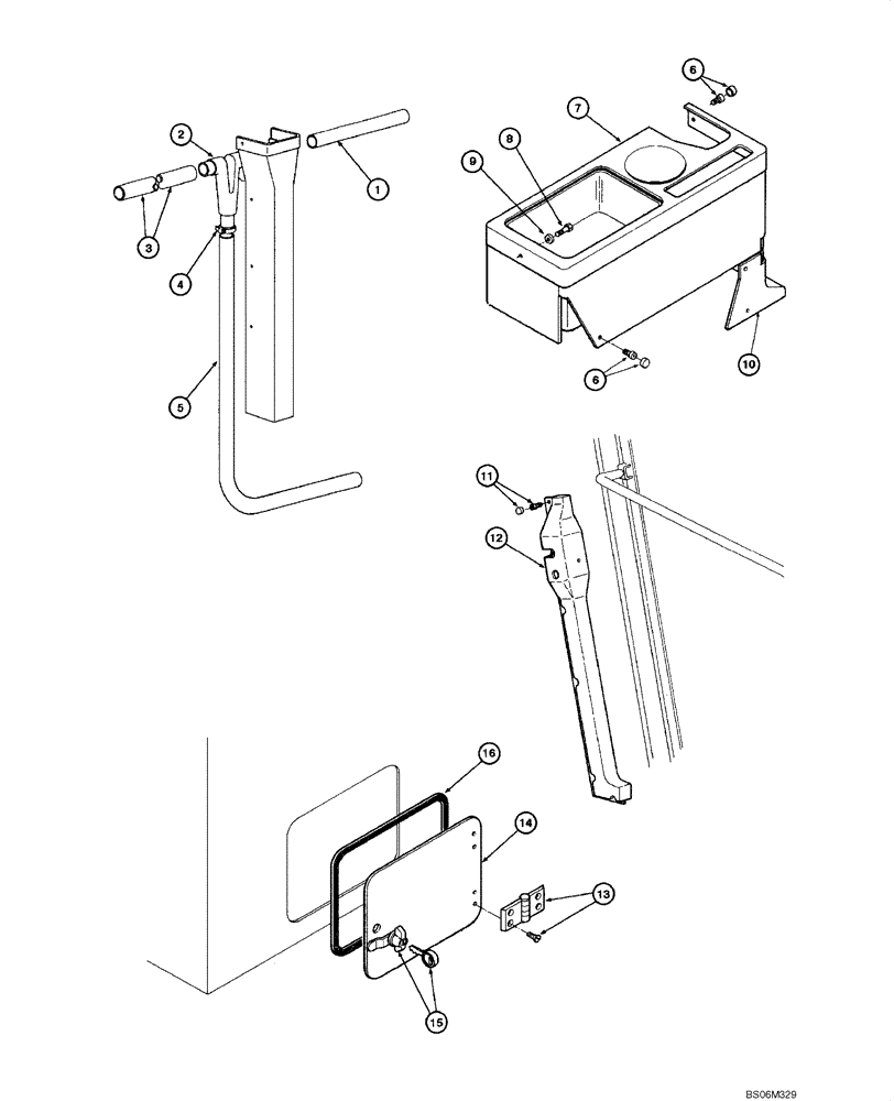 Схема запчастей Case 845 - (09.38[00]) - CAB - INNER UPHOLSTERY LH/RH (09) - CHASSIS