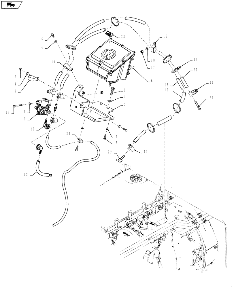 Схема запчастей Case 1121F - (10.500.02) - DEF LINE INSTALLATION (10) - ENGINE