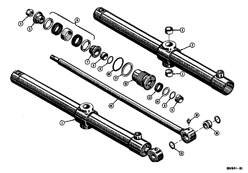 Схема запчастей Case 310E - (094) - D27826 DOZER LIFT HYDRAULIC CYLINDER (07) - HYDRAULIC SYSTEM