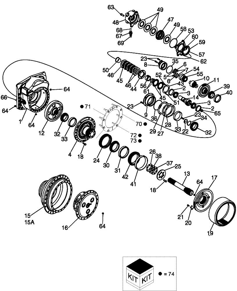 Схема запчастей Case 1150K - (06-06) - FINAL DRIVE ASSEMBLY (06) - POWER TRAIN