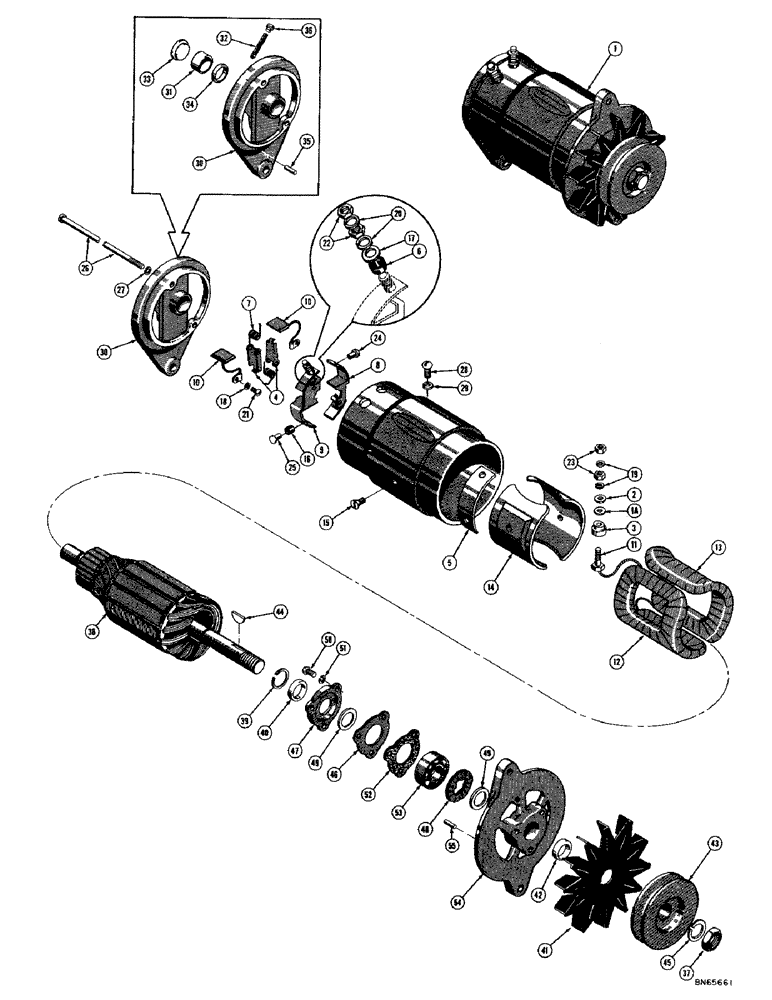 Схема запчастей Case 420C - (034) - D22878 GENERATOR - GAS (06) - ELECTRICAL SYSTEMS