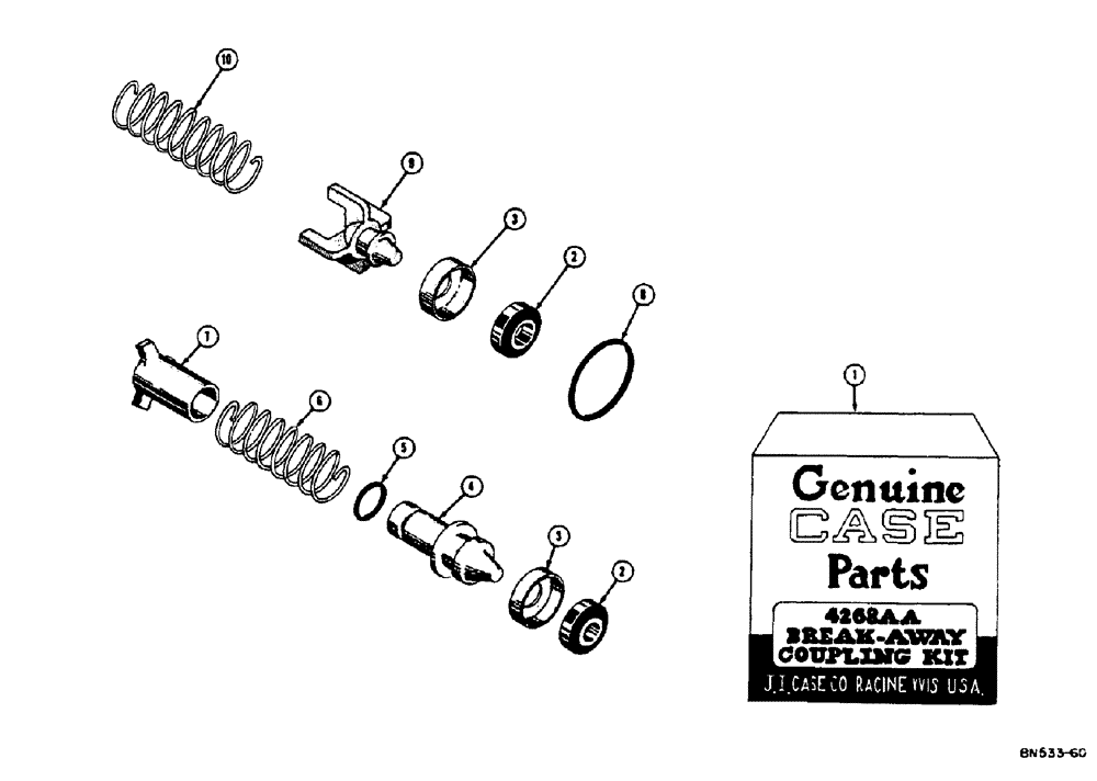 Схема запчастей Case 310E - (117) - SERVICE KIT FOR HYDRAULIC COUPLINGS (07) - HYDRAULIC SYSTEM