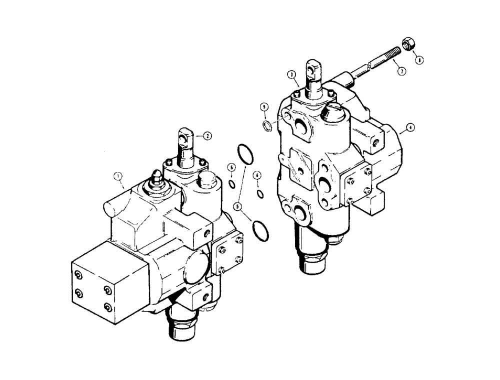 Схема запчастей Case 1450 - (302[1]) - R40052 2 SPOOL VALVE STANDARD LOADER MODELS (08) - HYDRAULICS