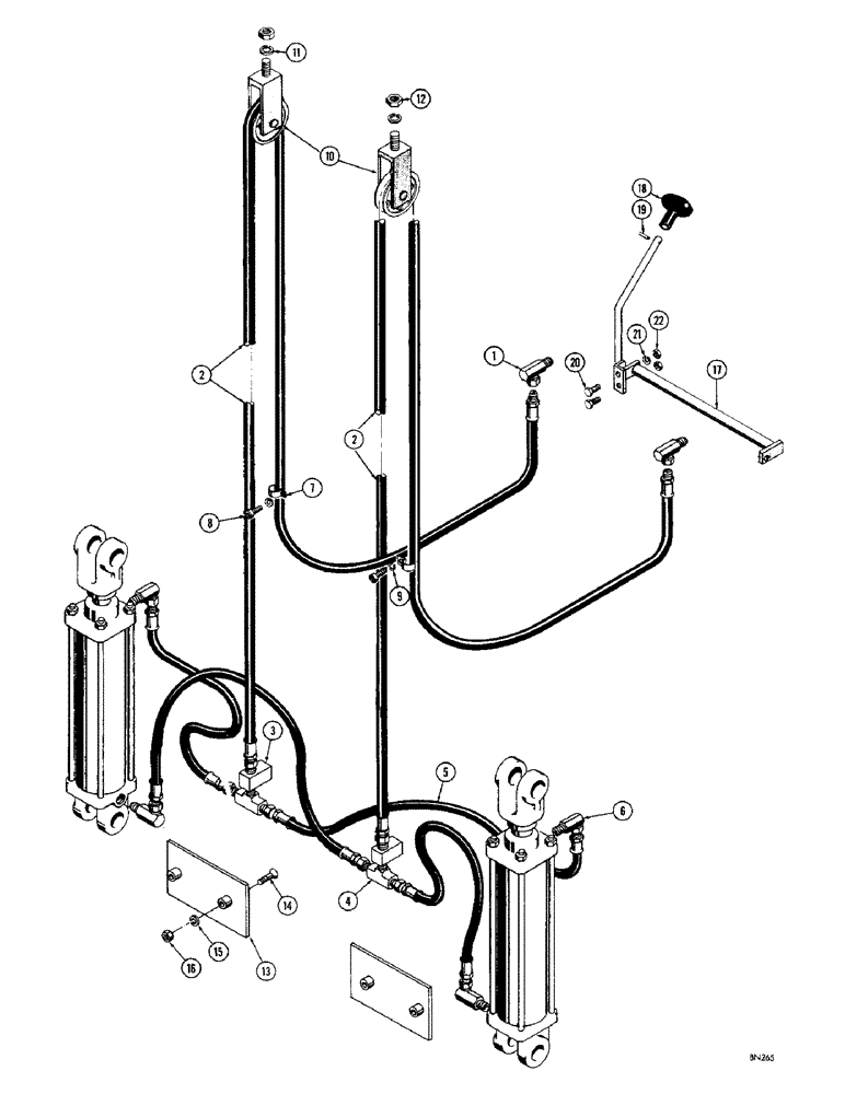 Схема запчастей Case 440 - (80) - LOG CLAMP HYDRAULICS 