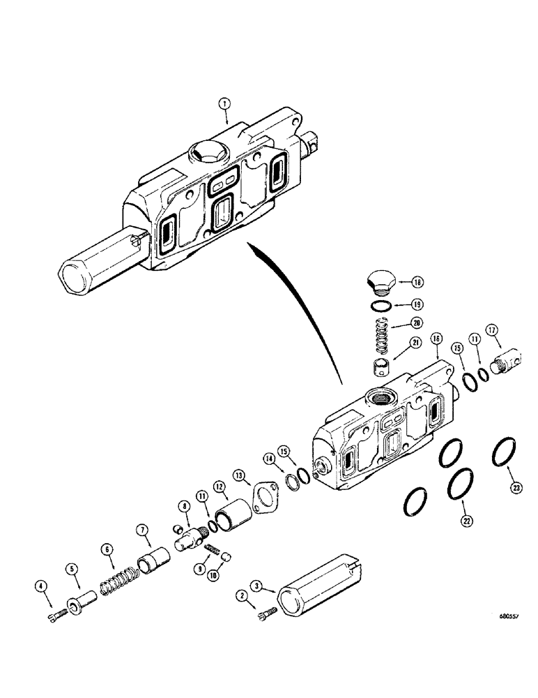 Схема запчастей Case 750 - (264) - D31996 LOADER RIPPER, CLAM, PULL BEHIND, OR DOZER LIFT SECTION (07) - HYDRAULIC SYSTEM