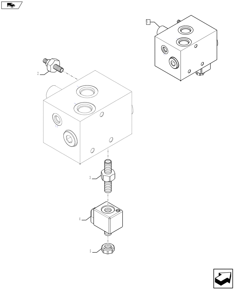 Схема запчастей Case 580SN WT - (35.726.03) - VAR - 423083 - VALVE ASSY - HAMMER AUXILIARY (WITH MECHANICAL CONTROLS) (35) - HYDRAULIC SYSTEMS