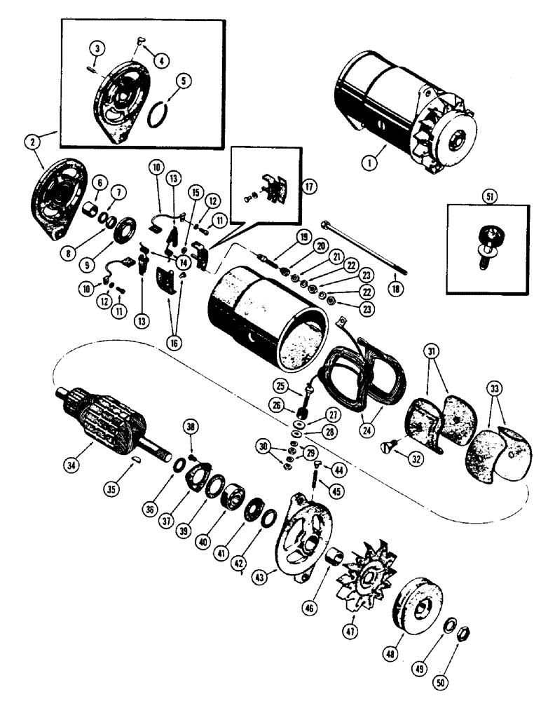 Схема запчастей Case 500 - (066) - A36563 GENERATOR, (188) DIESEL ENGINE (06) - ELECTRICAL SYSTEMS