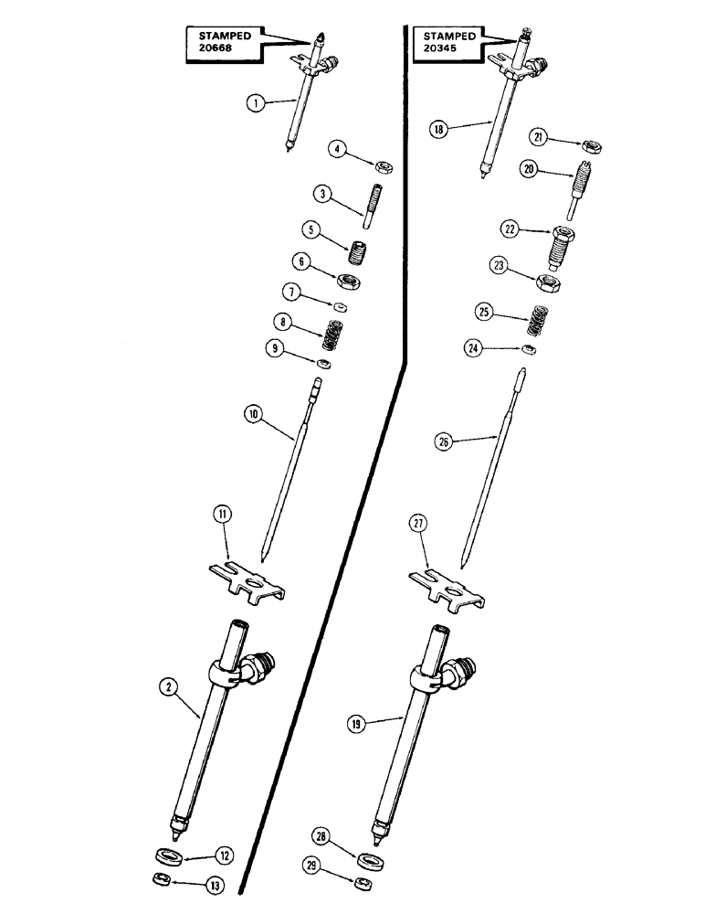 Схема запчастей Case 780 - (088) - INJECTION NOZZLES, (336BDT) TURBOCHARGED ENGINES, ENGINE SN 2577647 & AFT, PRIOR ENG SN 2577647 (03) - FUEL SYSTEM